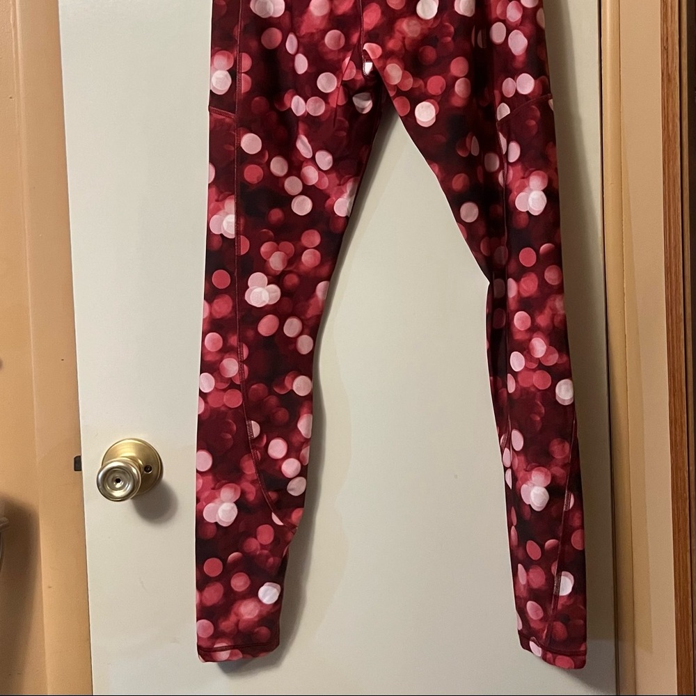 Avia High Waist Shades of Red Leggings/Yoga Pants